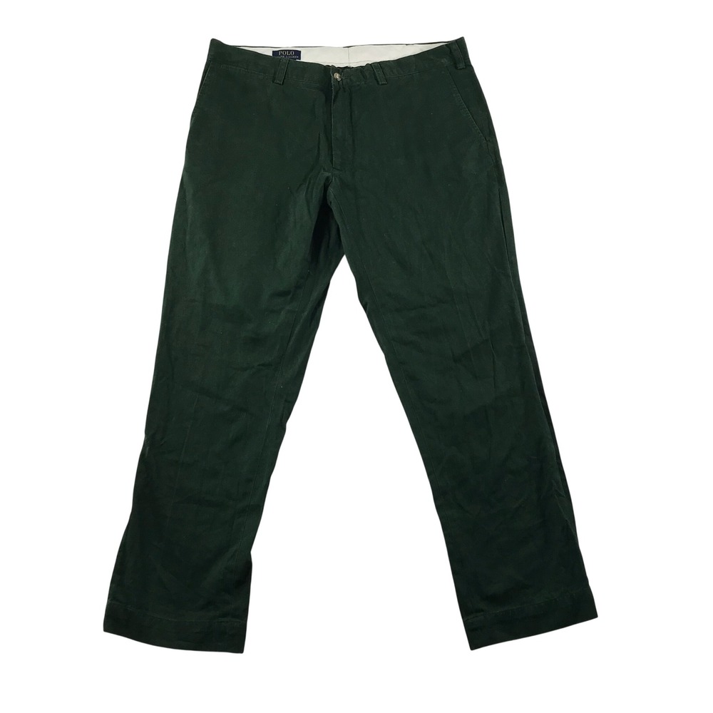 Polo Ralph Lauren Mens Slim Fit Chino Pants Forest Green 38x30 Cotton Twill